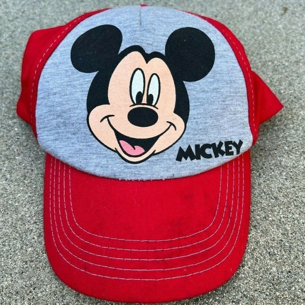 DISNEY Big Kid's Vintage Mickey Mouse Adjustable Cap Hat One Size​​​​​​​​